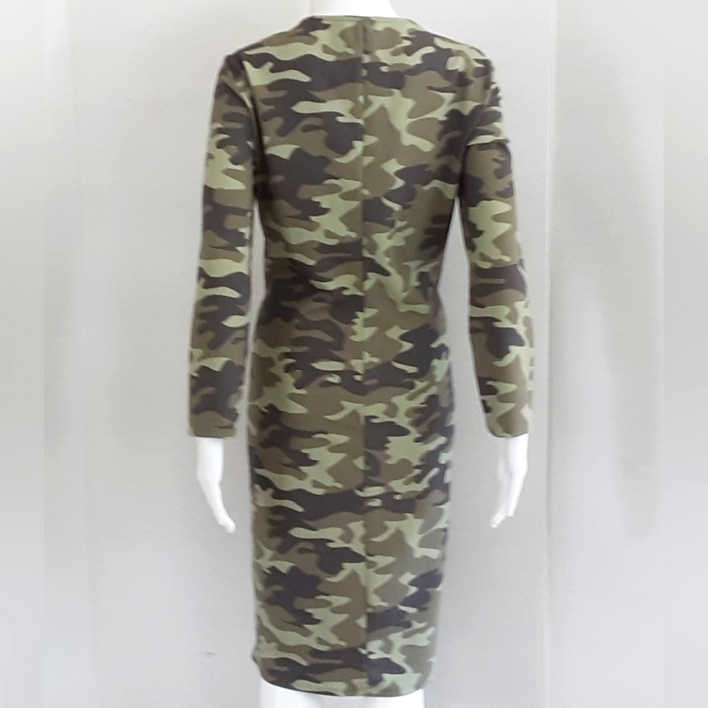 BOLD ELEMENTS Camouflage Long Sleeve Dress XL - NWOT - Picture 5 of 6